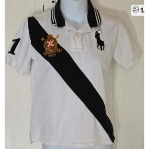 Polo by Ralph Lauren White and Black Kids Polo Shirt